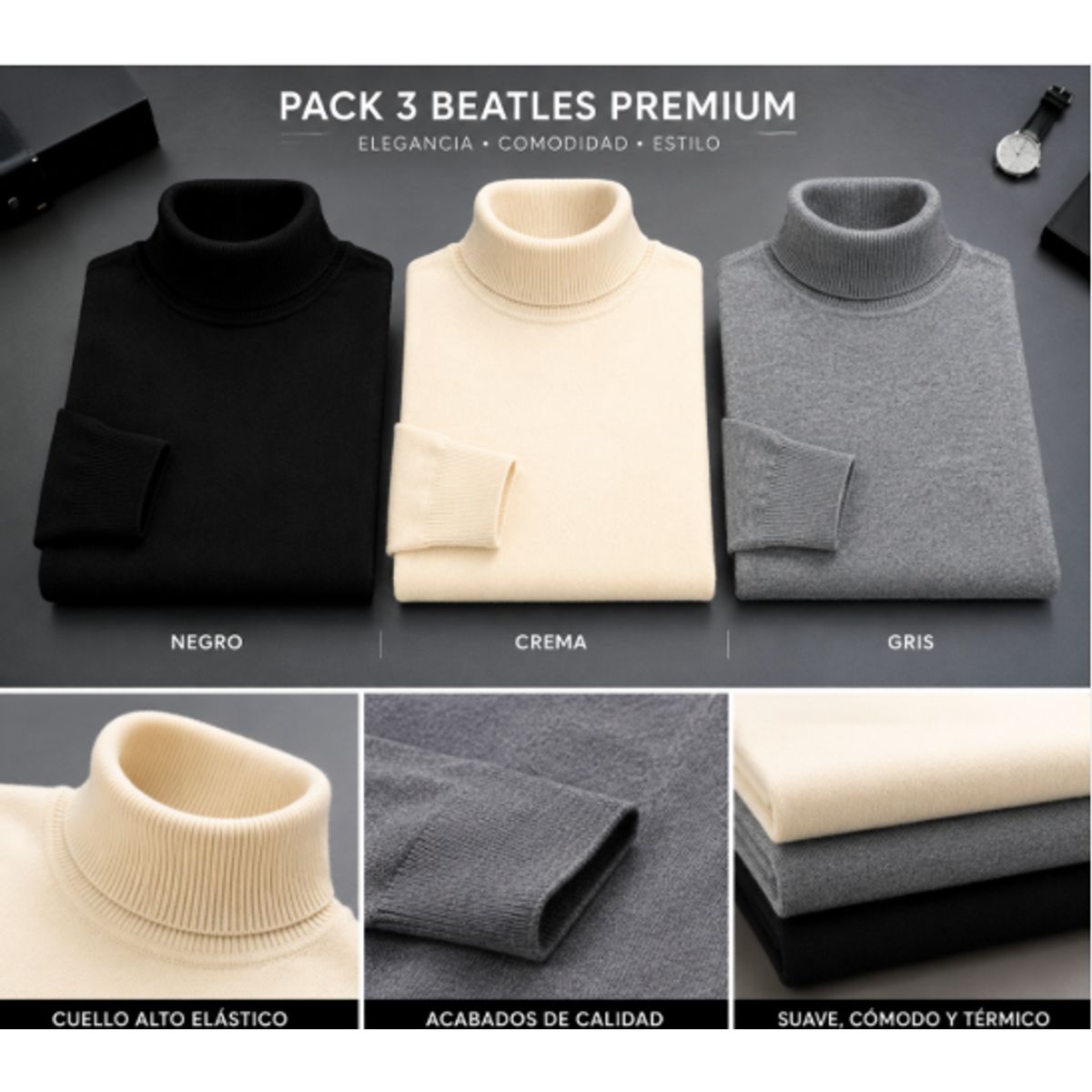 XPRESS RECHARGE - 3 Beatles Cuello alto Premium