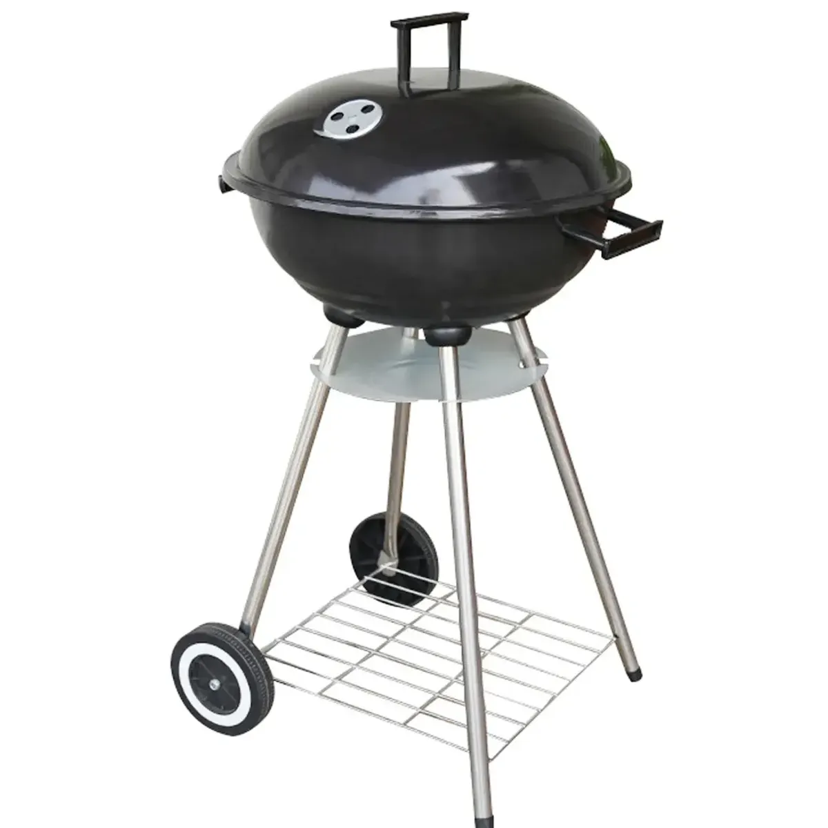 GENERICO - Parrilla Portátil Redonda 76cm Alto Carbón Con Tapa 44x44cm