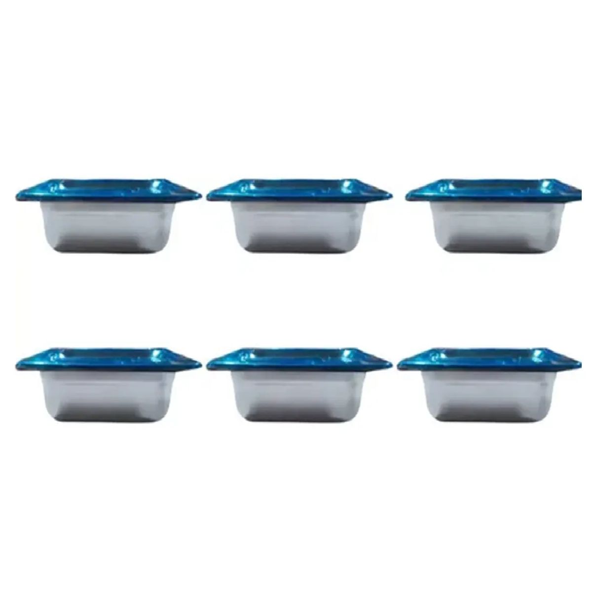 GENERICO - Pack 6 De Depositos Gastronómicos Con Tapa 176x108x65mm