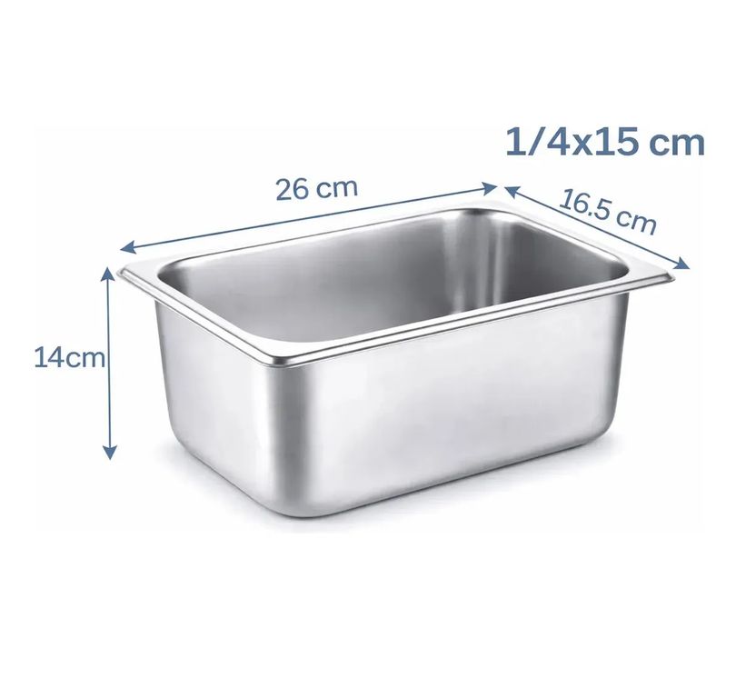 GENERICO X2 Contenedor Cambro Deposito Gastronómico 26x16.5x14 1415