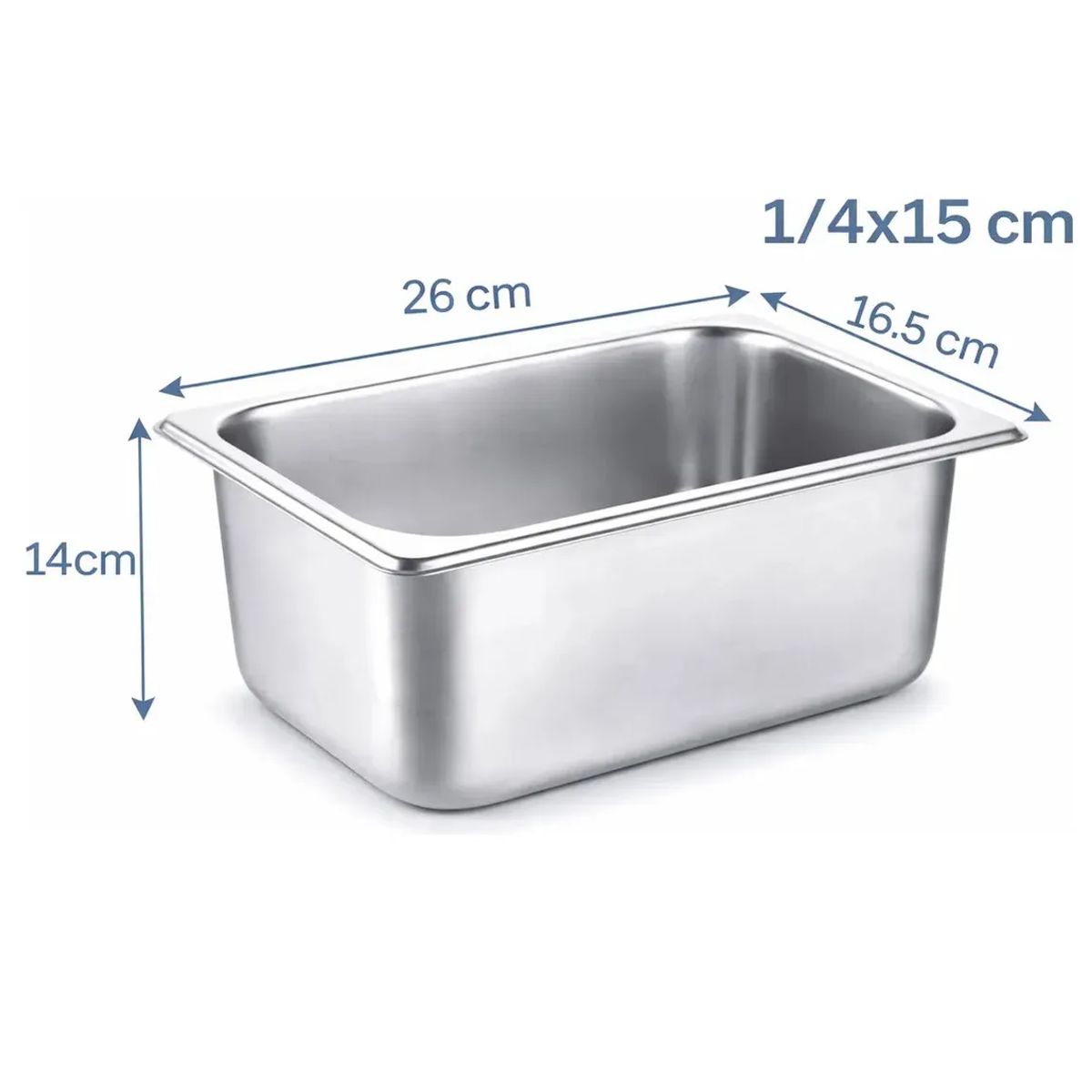 GENERICO - X2 Contenedor Cambro Deposito Gastronómico 26x16.5x14 1415