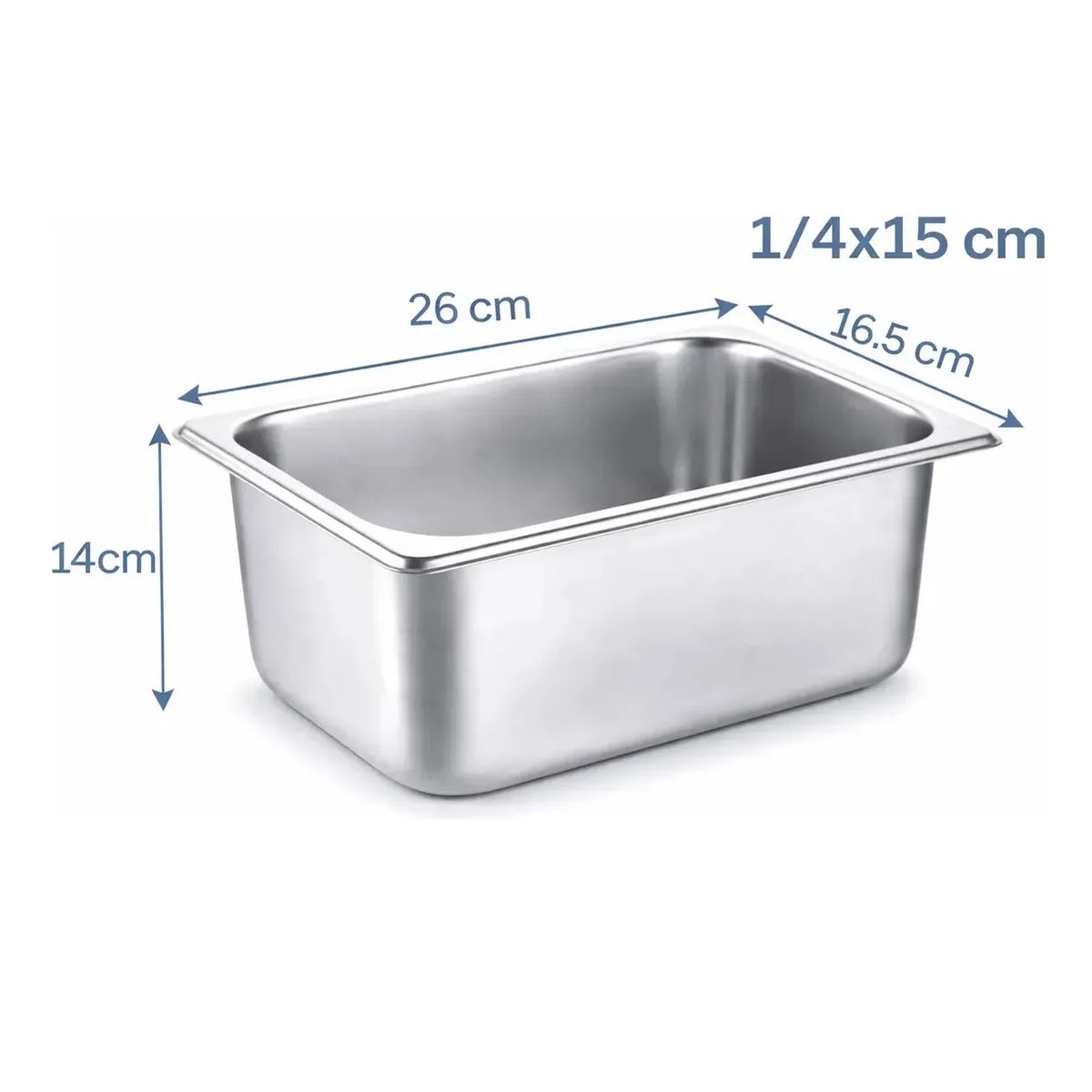 GENERICO - X2 Contenedor Cambro Deposito Gastronómico 26x16.5x14 1415