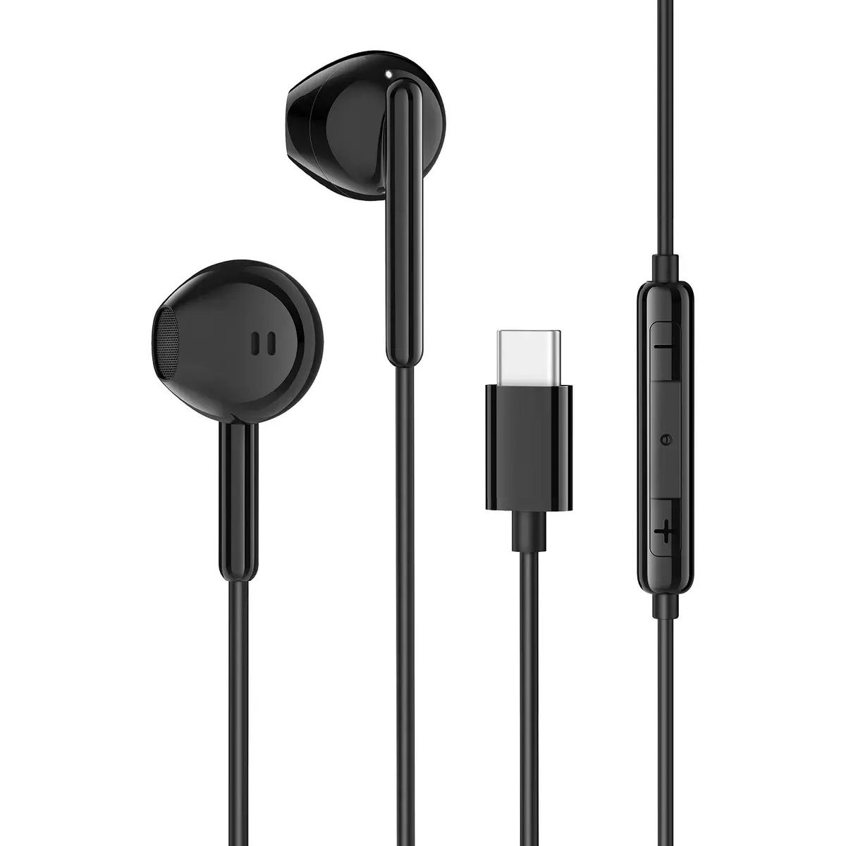 GENERICO - Audifonos Manos Libres Tipo C Con Microfonos In-ear Accesorios Para Celulares Negro Belug