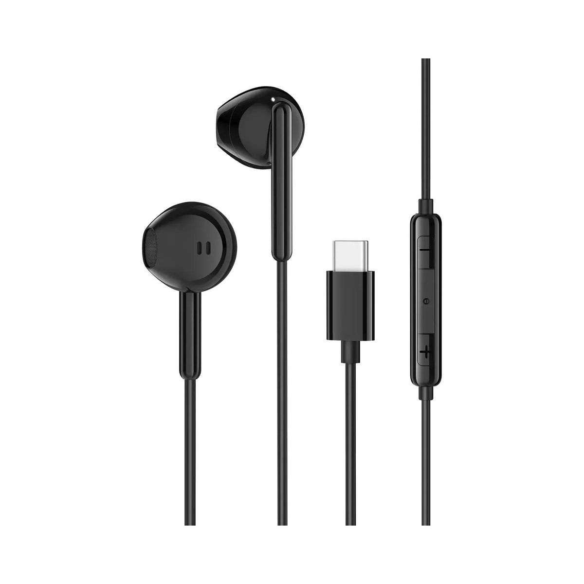 GENERICO - Audifonos Manos Libres Tipo C Con Microfonos In-ear Accesorios Para Celulares Negro Belug
