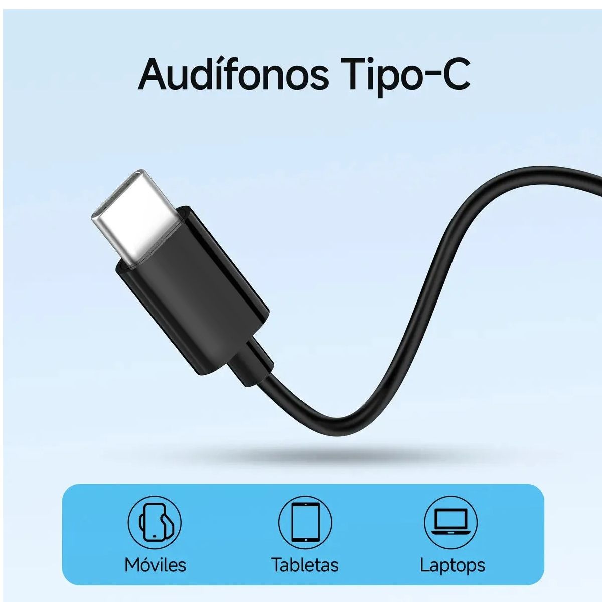 GENERICO - Audifonos Manos Libres Tipo C Con Microfonos In-ear Accesorios Para Celulares Negro Belug