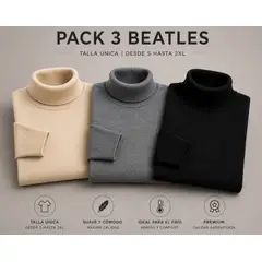 XPRESS RECHARGE - 3 Beatles Cuello alto elegante