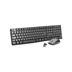 GENERICO - Kit Teclado Y Mouse Inalambrico Multimedia 100512 Color del teclado Negro Belug