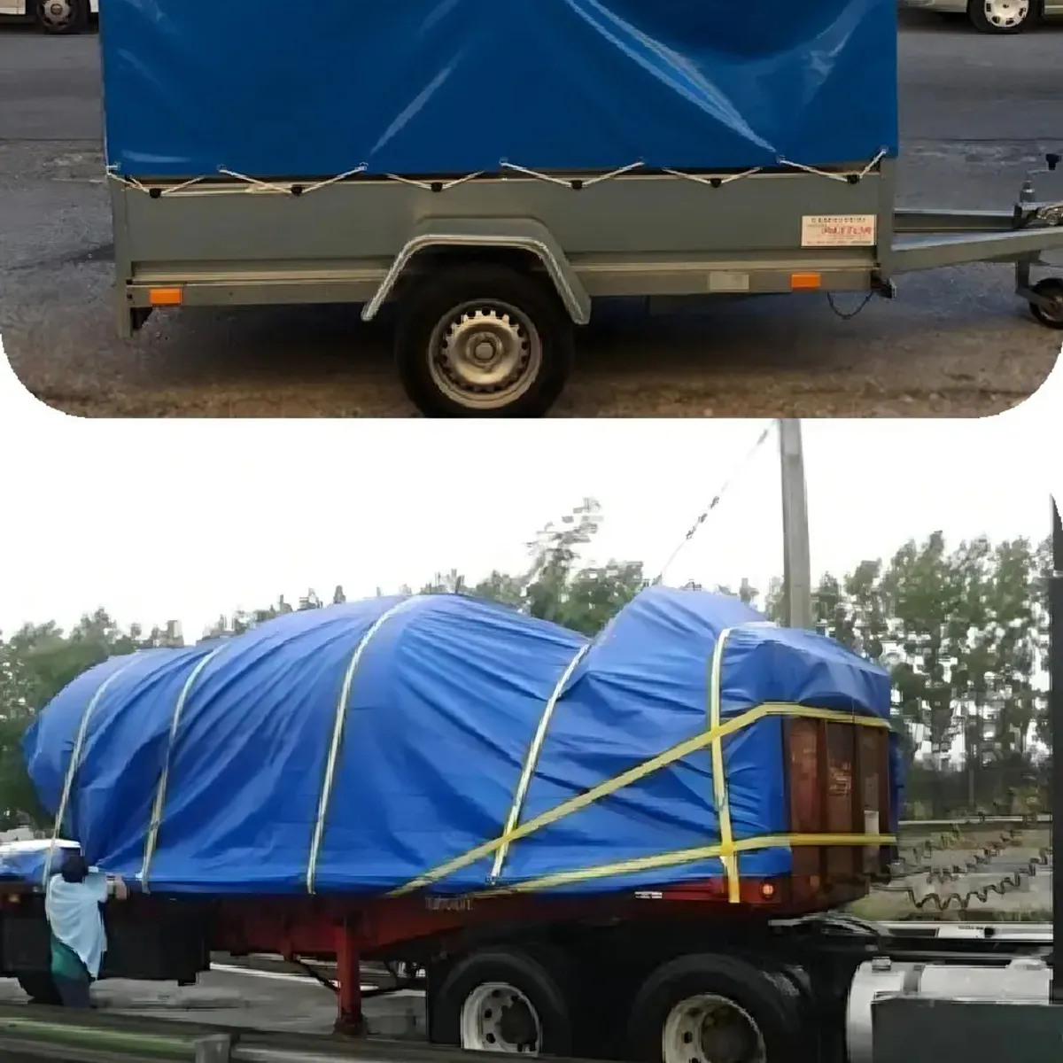 VIDA BUENAS - Carpa Toldo Lona Impermeable Cubre Autos Cobertor 5x8 Mts