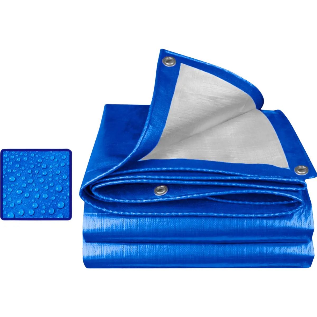 IRM - Toldo lona cobertor impermeable 5x6 carpa protectora multiuso con ojales para exterior camping