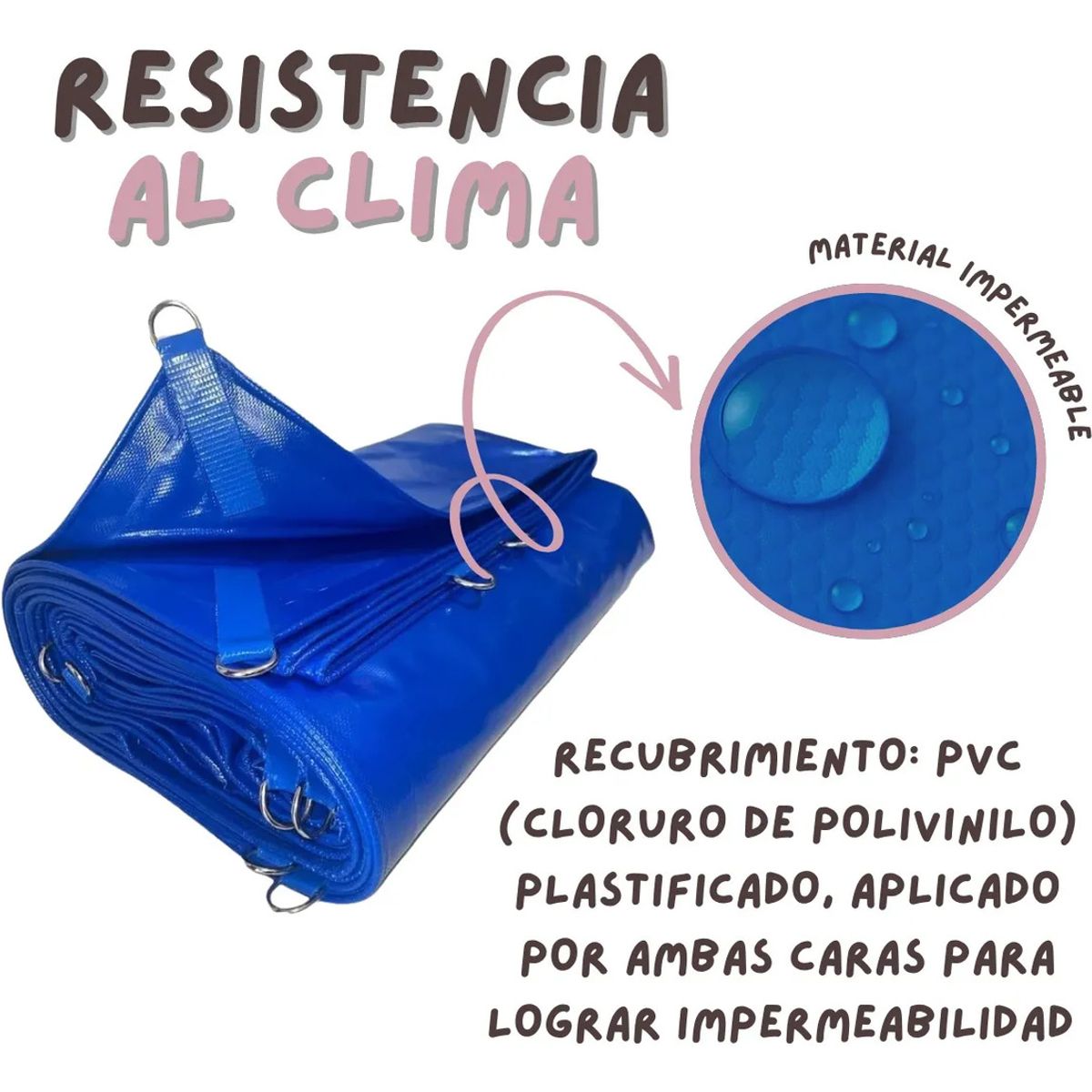 IRM - Toldo lona cobertor impermeable 5x6 carpa protectora multiuso con ojales para exterior camping