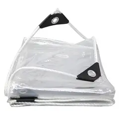 GENERICO - 2x3mts Lona de vinilo transparente resistente de 0,5 mm, lona transparente de PVC