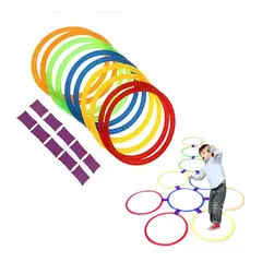 KUANGYE - Set 10 Aros De Agilidad 30cm Entrenamiento Deporte Futbol