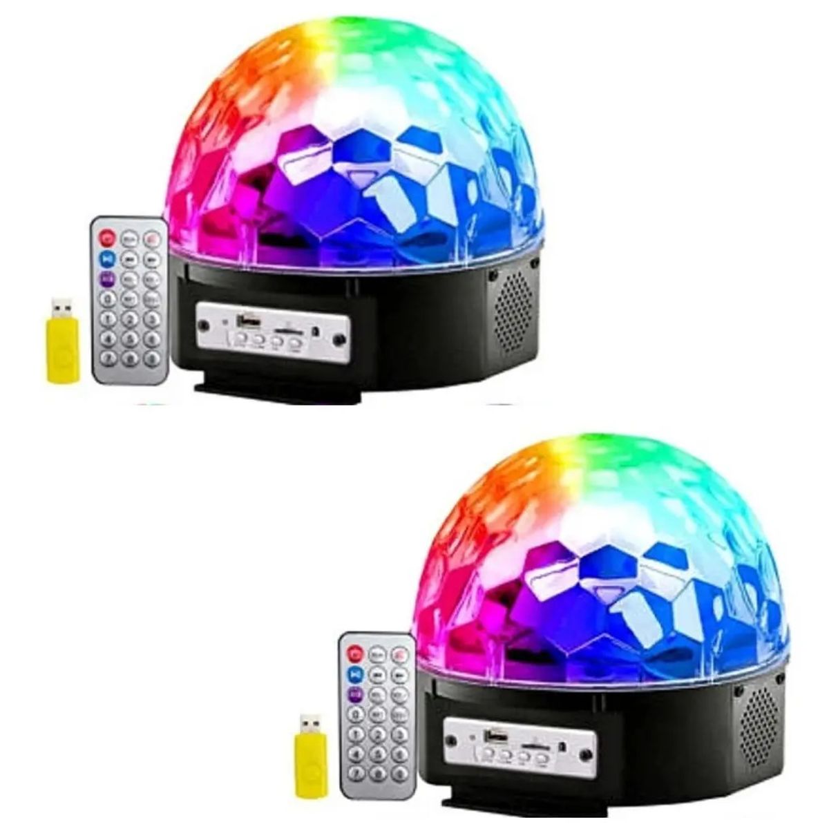 IRM - Luces bola disco pack 2 led ritmica bluetooth parlante audioritmica fiesta hogar luces de discoteca