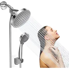 KUANGYE - Regadera De Ducha Baño Mano Ducha Lluvia Plateado Cromada