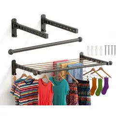 KUANGYE - Tendedero Plegable De Pared, Tendedero Retractil Para Ropa