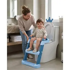GENERICO - Asiento Reductor Baño Infantil Con Escalera Y Pasamanos