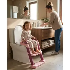 GENERICO - Alzador Baño Infantil Escalera Pasamanos Reductor