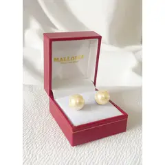 MALLORCA - Aros De Perla Clasico 12mm Con Base De Acero316l