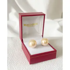 MALLORCA - Aros De Perla Clásico 14mm Con Base De Acero316l