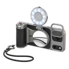 GENERICO - Kit Master Grip MagSafe iPhone 17 Pro con Luz y Filtro UV