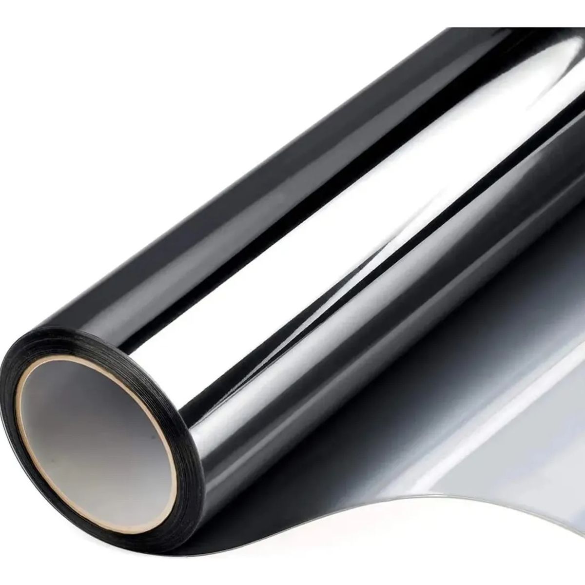 GENERICO - Vinil para Ventana 70cm x 10mts Plata negro,Espejo Unidireccional Lámina Protector Solar Privacidad