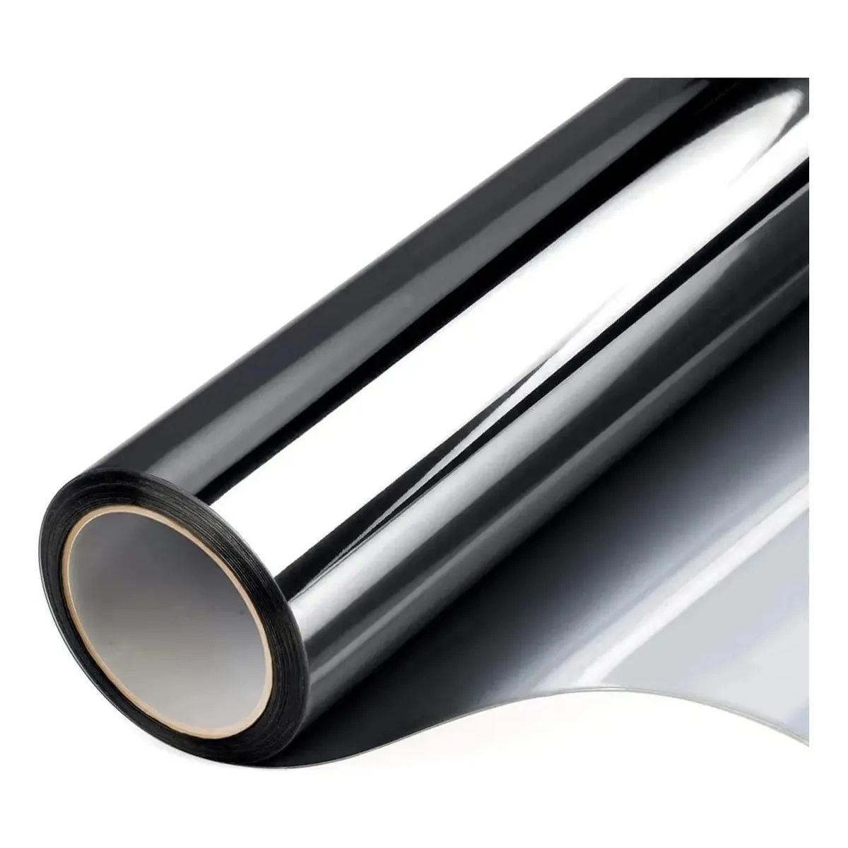 GENERICO - Vinil para Ventana 70cm x 10mts Plata negro,Espejo Unidireccional Lámina Protector Solar Privacidad