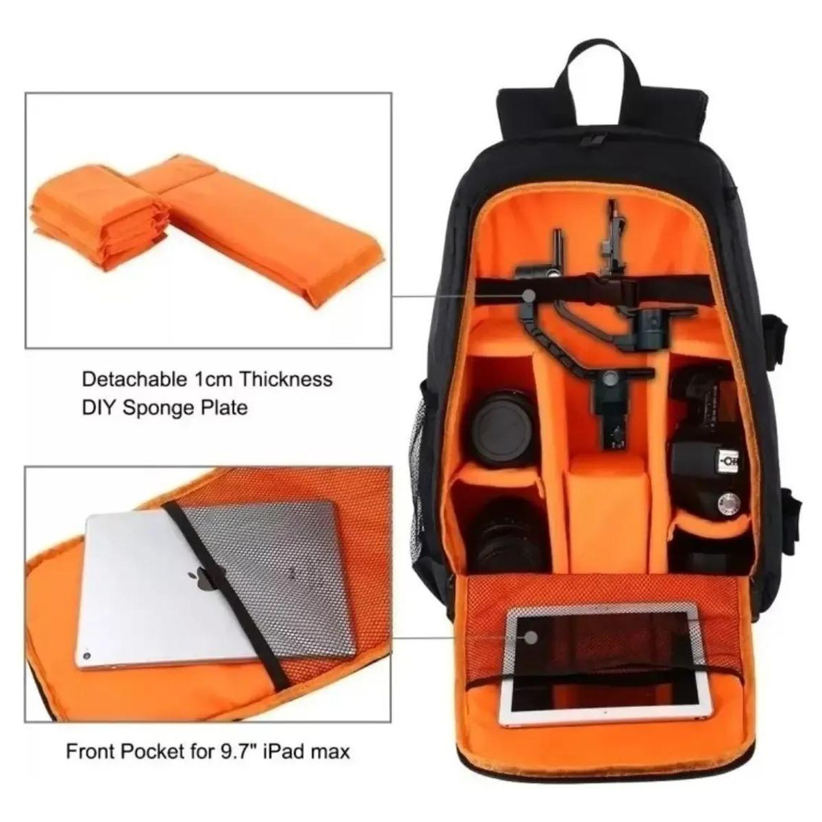 GENERICO - Mochila para Cámara Fotográfica con Funda y Gran Capaciad