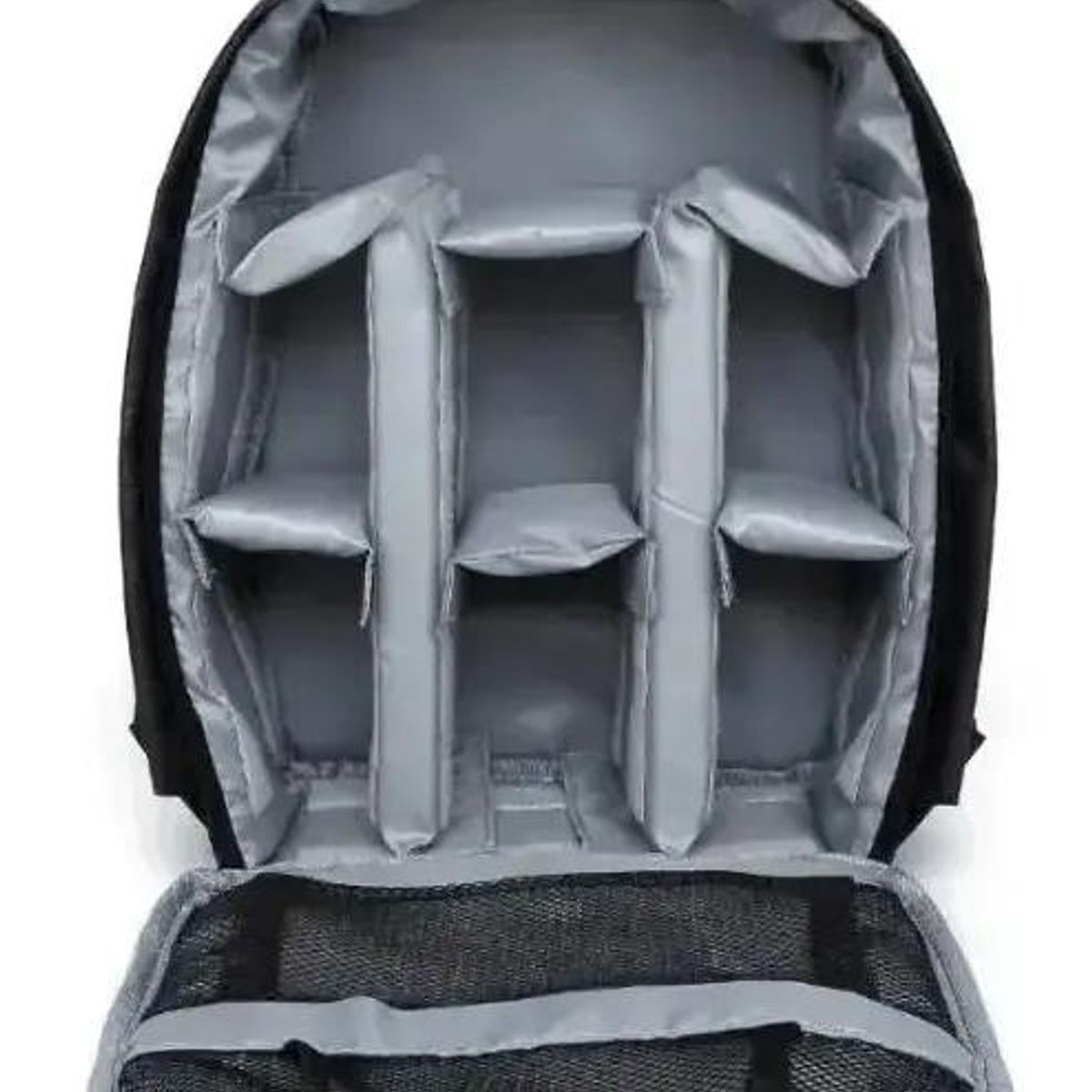 GENERICO - Bolso Mochila Gris para Cámara DSLR y Mirrorless Impermeb