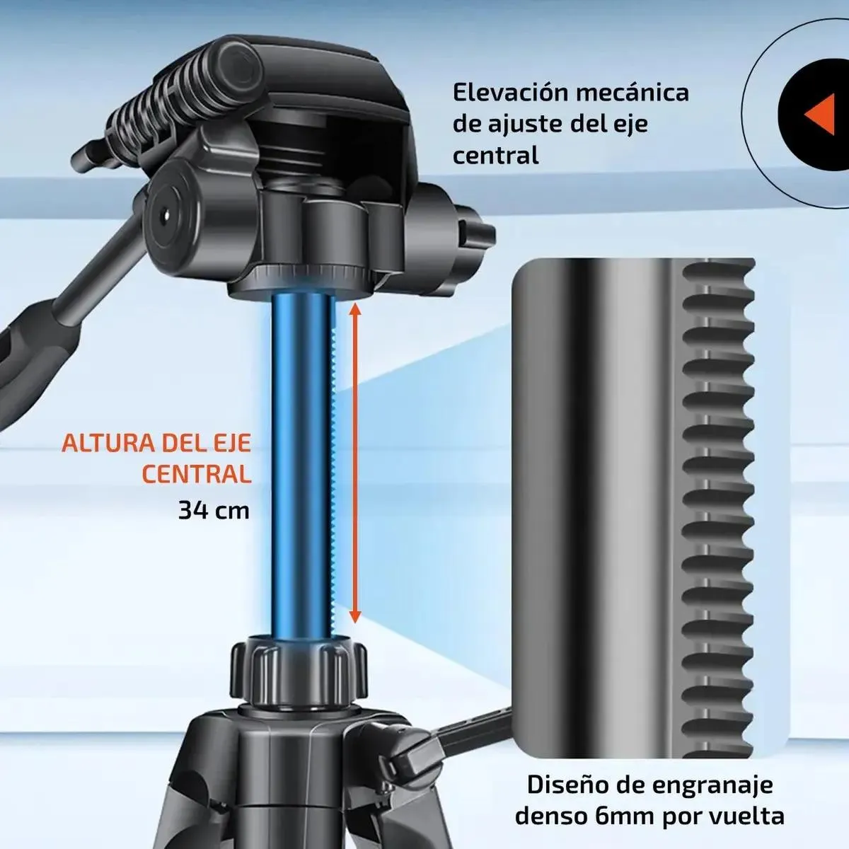 GENERICO - Trípode Ajustable para Cámara y Celular con Adaptador