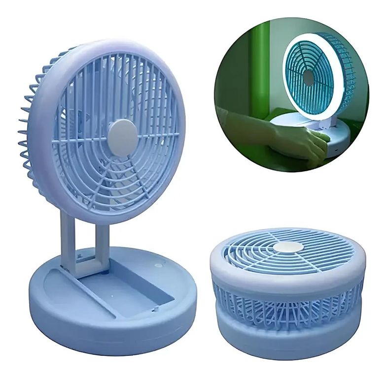 GENERICO Ventilador Recargable 5 Pulgadas 3 Velocidades Azul