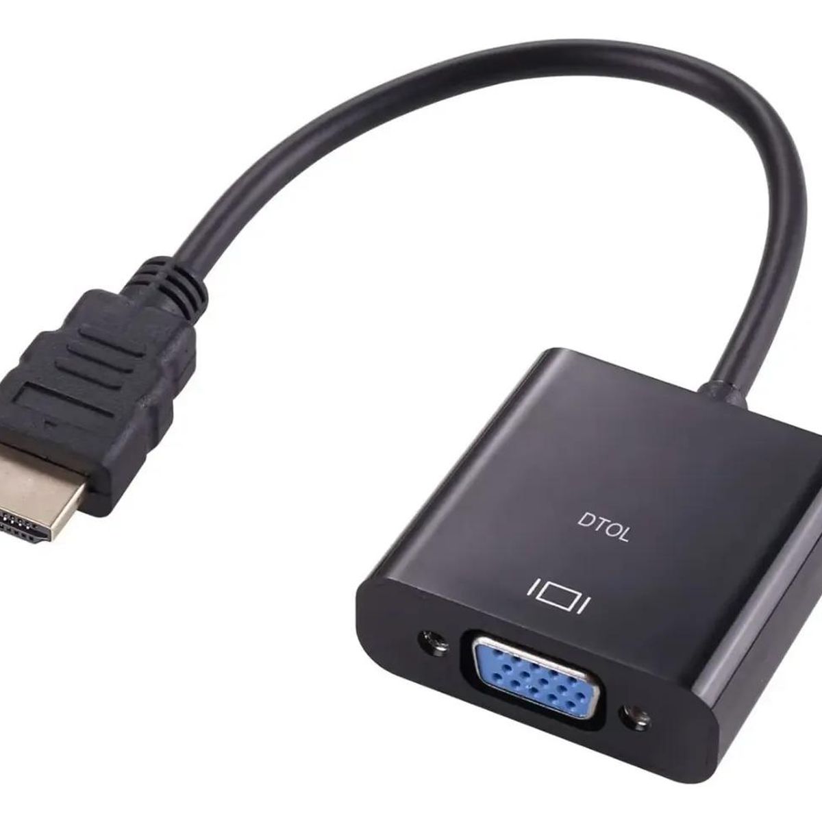GENERICO - Adaptador HDMI Macho a VGA Hembra Negro
