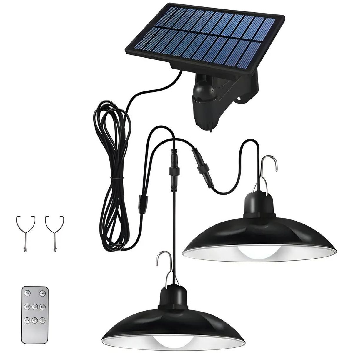 GENERICO - Lámparas LED solares colgantes con control remoto