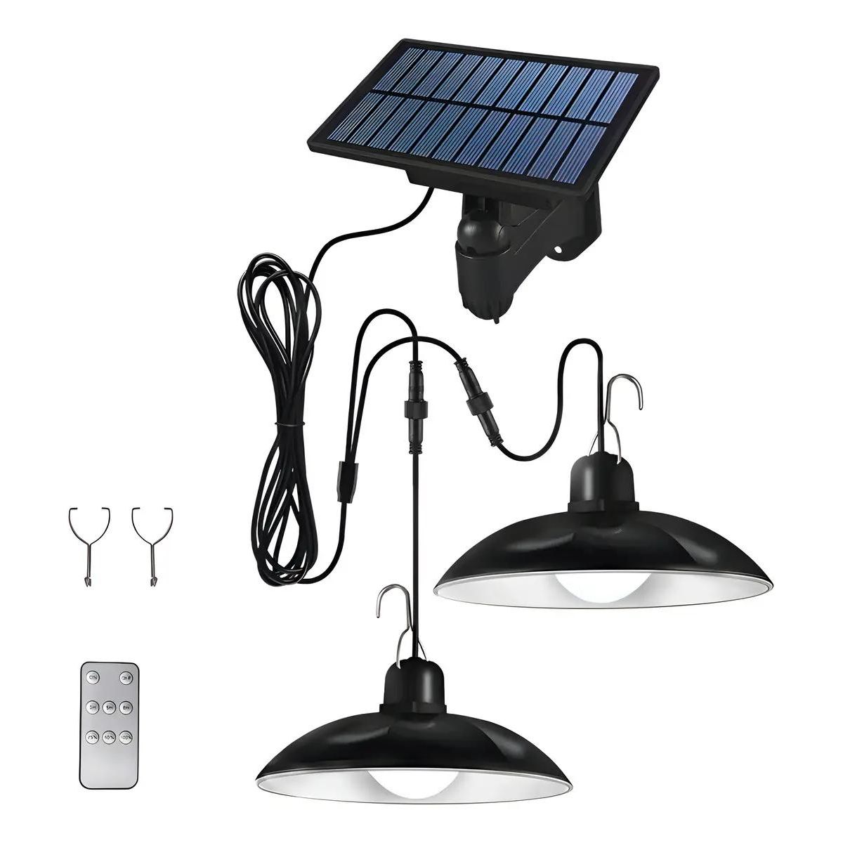 GENERICO - Lámparas LED solares colgantes con control remoto