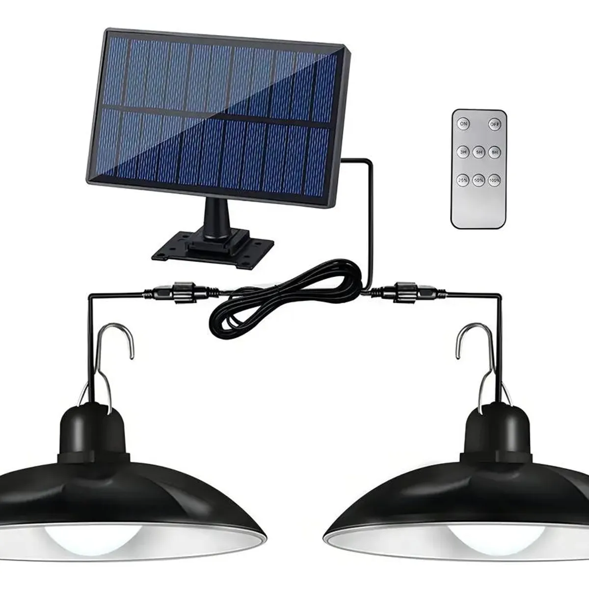 GENERICO - Lámparas LED solares colgantes con control remoto