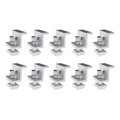 GENERICO - Pack 10 abrazaderas para panel solar 40mm