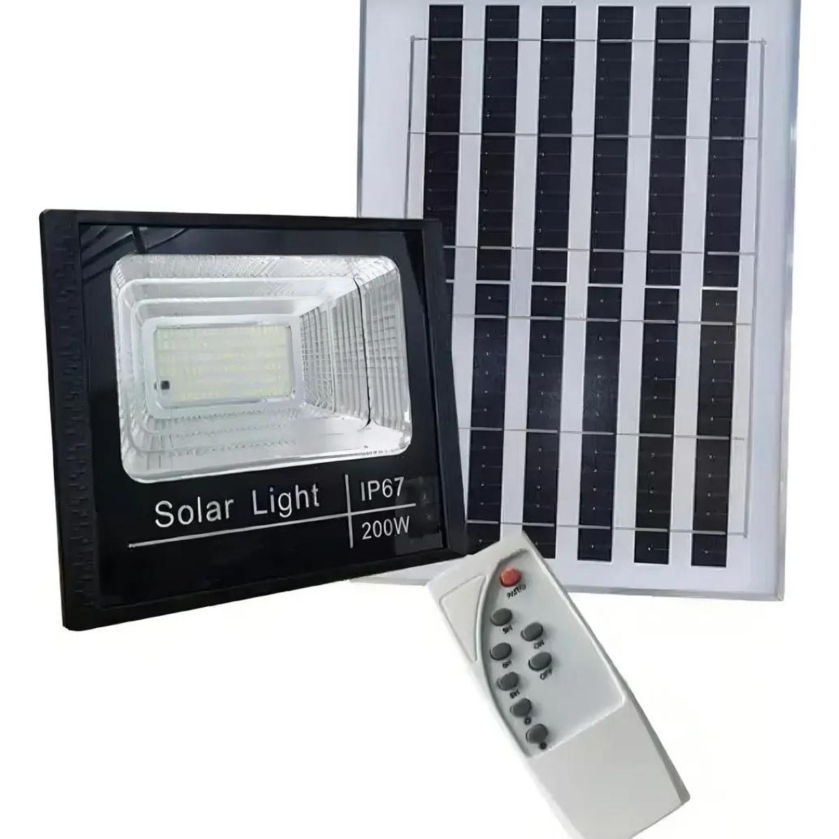 GENERICO - Foco Reflector Solar 200W Luz Blanco Frío IP67