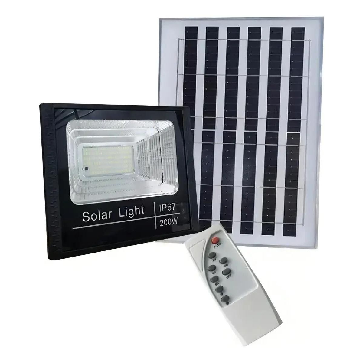 GENERICO - Foco Reflector Solar 200W Luz Blanco Frío IP67