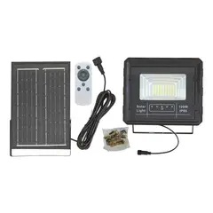 GENERICO - Foco Reflector Exterior 100W con Panel Solar y Control