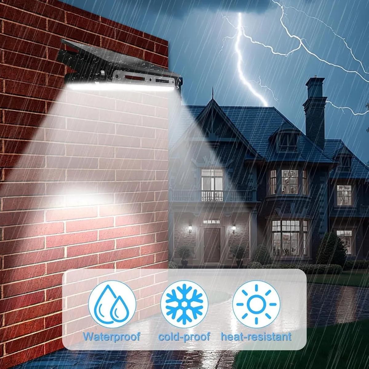GENERICO - Foco Solar LED 100W IP65 Blanco Frío para Exterior