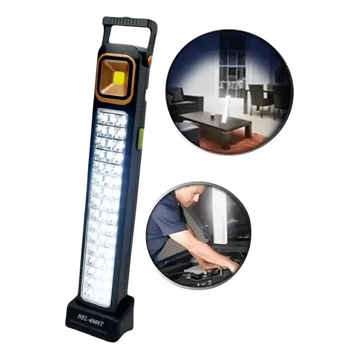 GENERICO - Lámpara de Emergencia Solar Recargable con 48 LEDs