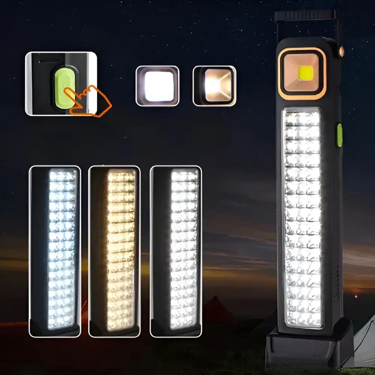 GENERICO - Lámpara de Emergencia Solar Recargable con 48 LEDs