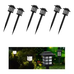 GENERICO - Pack 6 Lámparas Solares Farol LED para Jardín