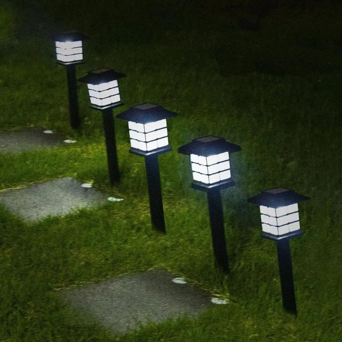GENERICO - Pack 6 Lámparas Solares Farol LED para Jardín