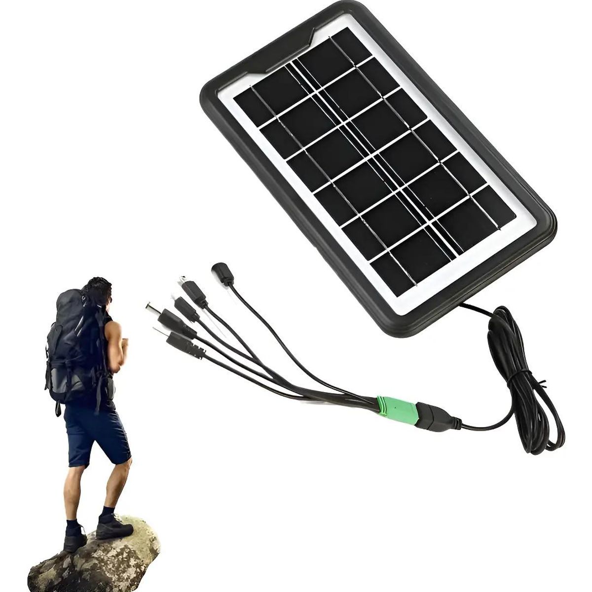 GENERICO - Panel Solar Multifuncional USB 6V 3.5W