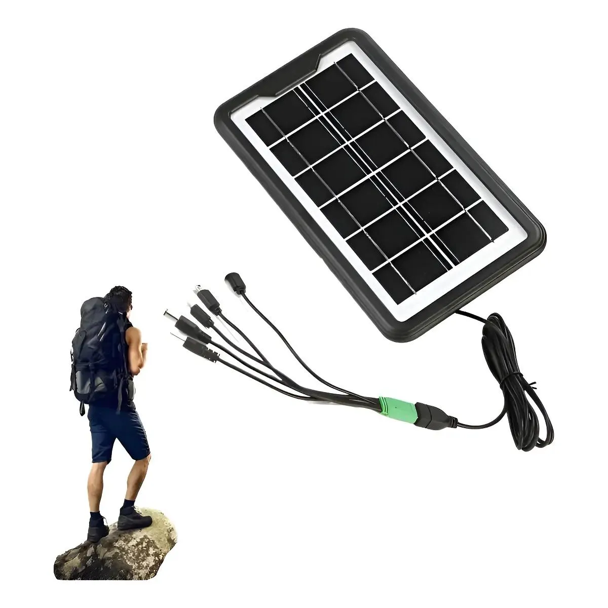 GENERICO - Panel Solar Multifuncional USB 6V 3.5W