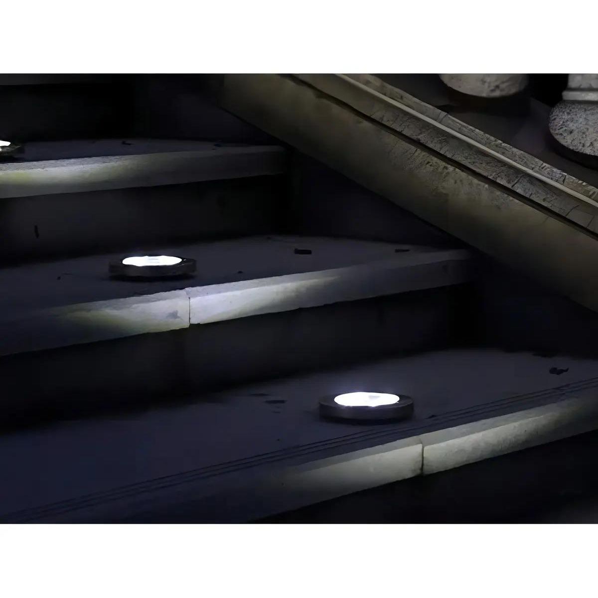 GENERICO - Lámpara solar de estaca con 8 LEDs paquete 4 unidades