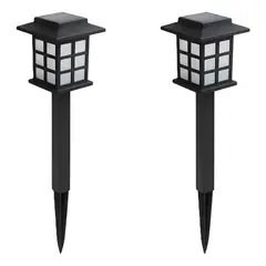 GENERICO - Estaca Solar LED para Jardín Exterior 2 Unidades