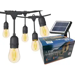 GENERICO - Guirnalda LED solar 10m con 10 luces