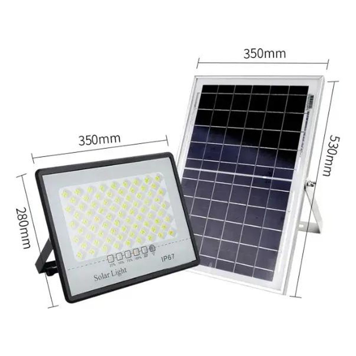 GENERICO - Proyector Solar 300W LED IP67 Blanco Frío con Control