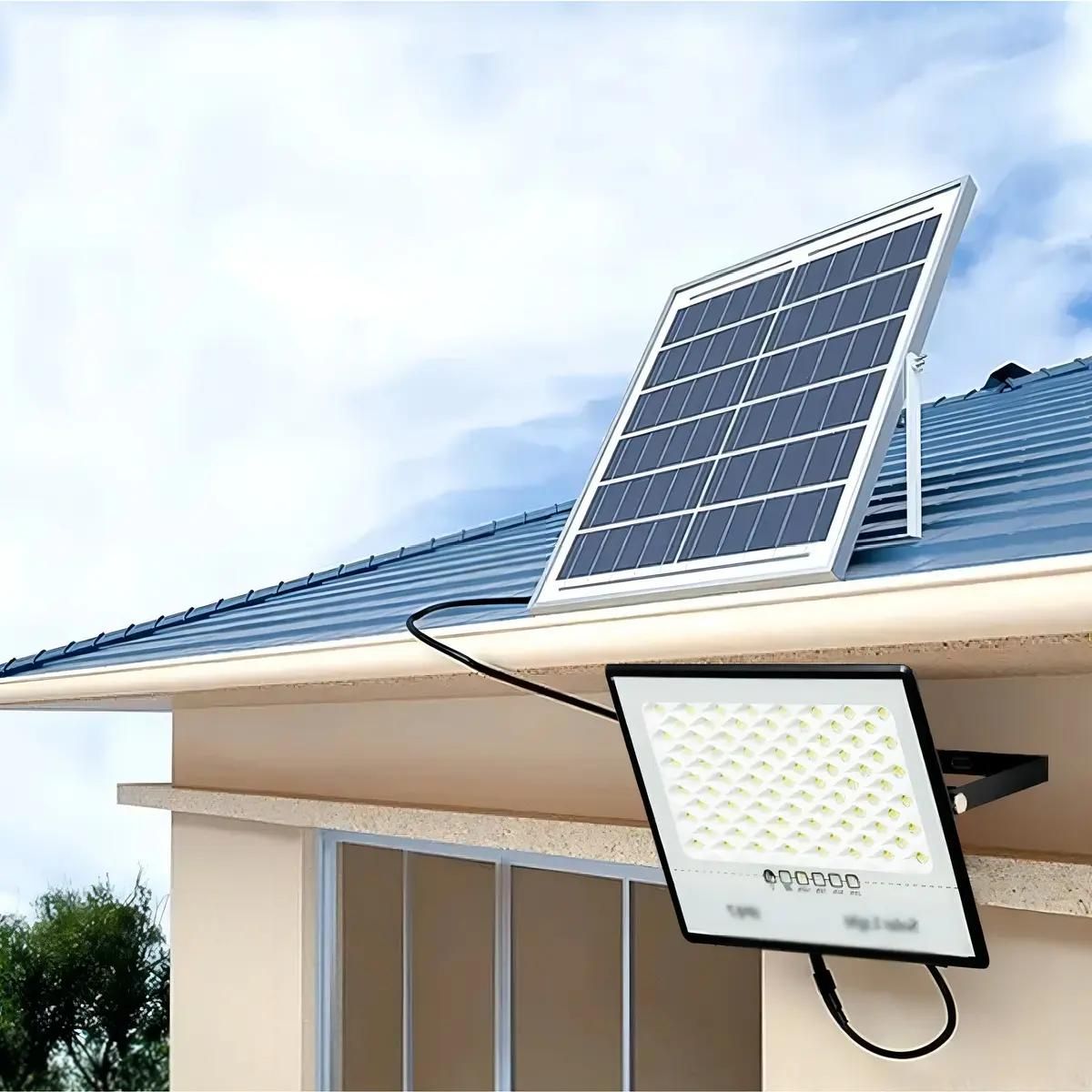 GENERICO - Proyector Solar 300W LED IP67 Blanco Frío con Control